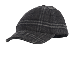 Burberry Check Cap, Wool, Grey, Sz S, 3*